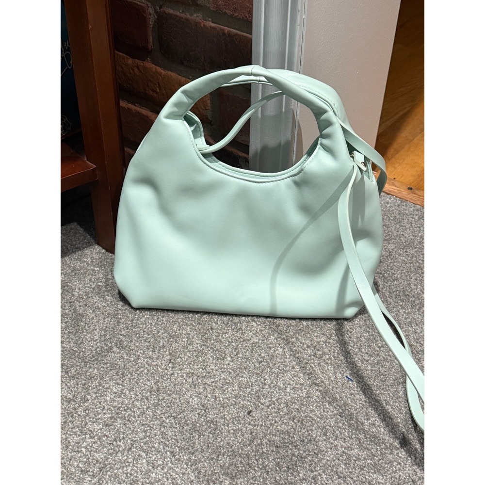 A New Day Mint Green Hobo Handbag Crossbody Bag Faux Leather Pastel